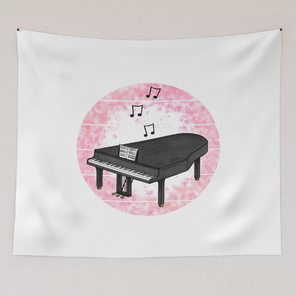 Item preview, Floral Grand Piano Japanese Cherry Blossom Pianist Musician designed and sold by doodlerob.