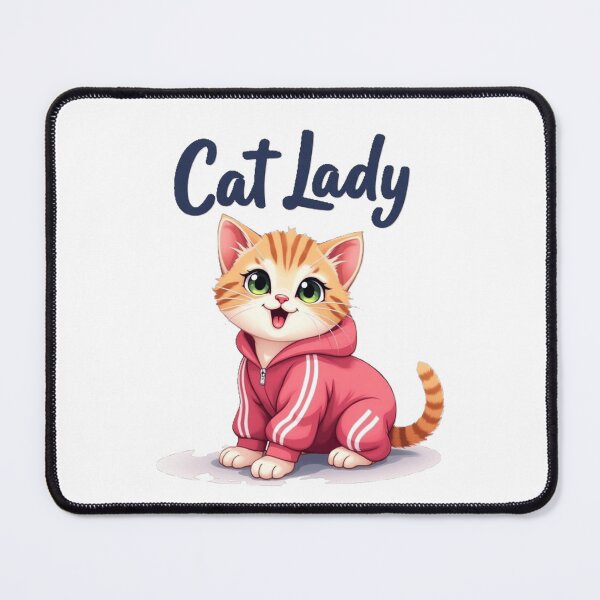 Item preview, Cat lady, sweet kitty in a pink tracksuit designed and sold by nicnacc.