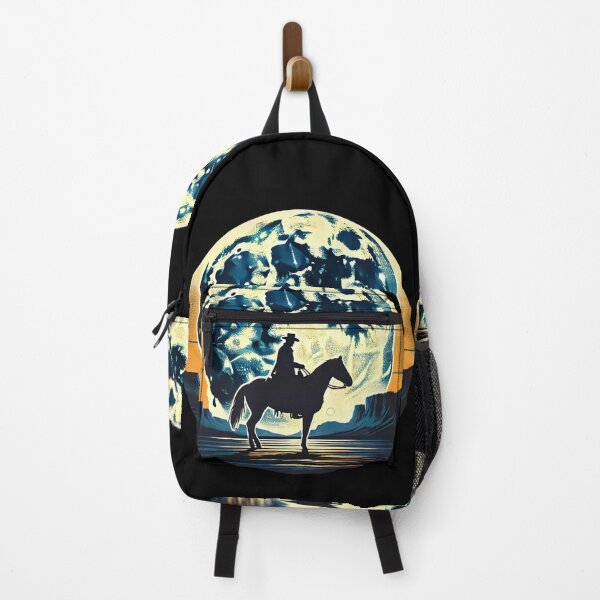 Item preview, Lone Rider Under the Moon – Western Cowboy Night Art designed and sold by ZingZone.