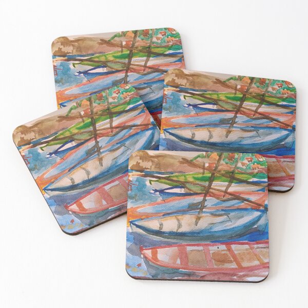 Item preview, Boats in Collioure designed and sold by Couleursdart.