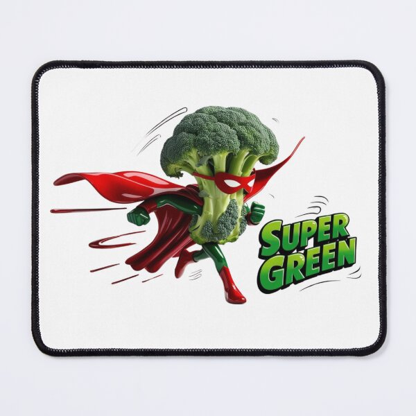 Item preview, Super Green – Broccoli Superhero Saving the World! designed and sold by StormArte.