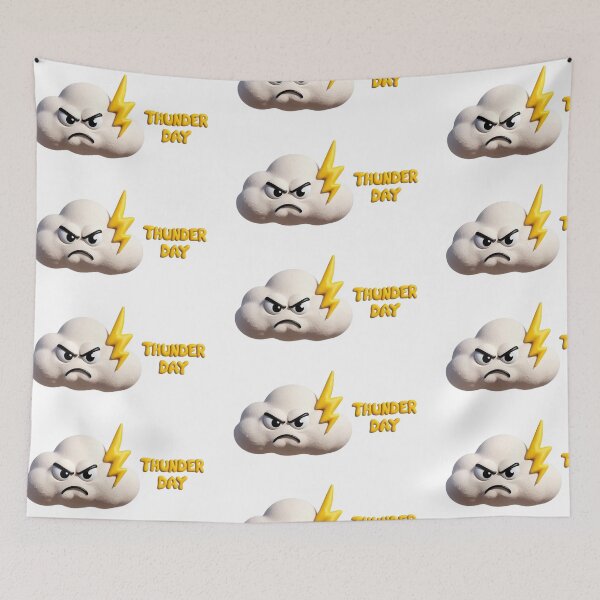 Item preview, Thunder Day – Grumpy Storm Cloud Funny Weather Design designed and sold by StormArte.