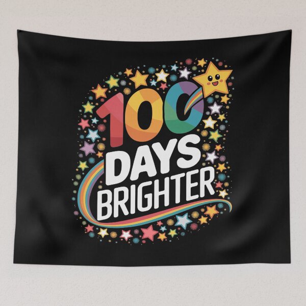Item preview, 100 Days Brighter Happy 100 Days Of School Teachers designed and sold by aidenpier.