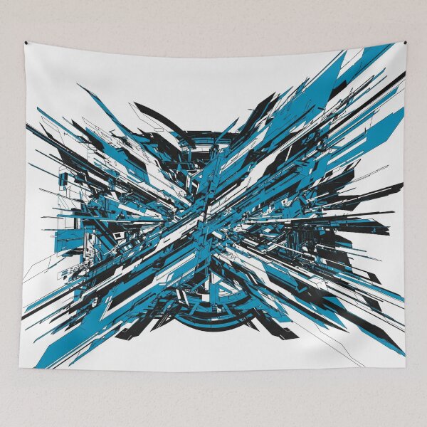 Item preview, Angular shapes, blue movement designed and sold by Sigtrix.