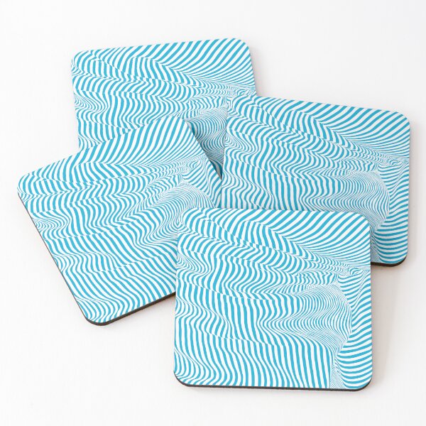Item preview, Illusion turquoise crease / wave line effect designed and sold by Whimsy Trail Co.