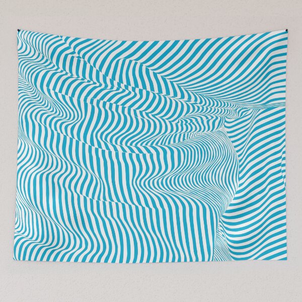 Item preview, Illusion turquoise crease / wave line effect designed and sold by m-yoga-store.