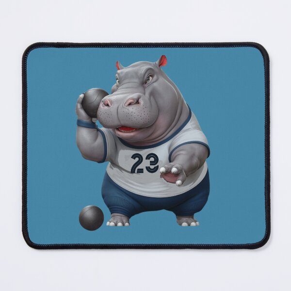 Item preview, Strong Hippopotamus Athlete Competing in Olympic Shot Put designed and sold by NiRia Spot.