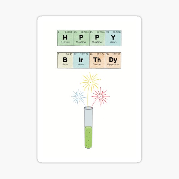 Item preview, Chemical Birthday designed and sold by Improgism.