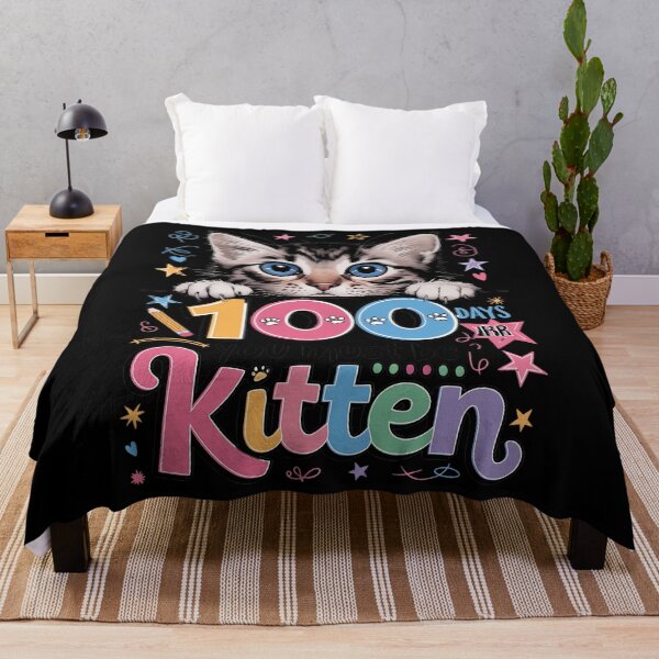 Item preview, 100 Days Of School Kitten Cat designed and sold by tearbytea.