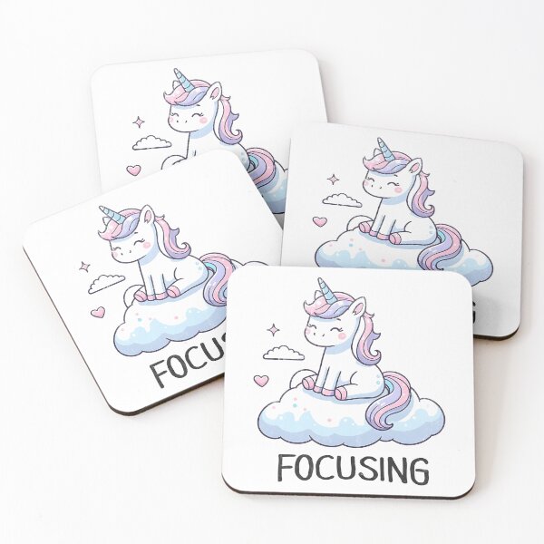 Item preview, Focusing at the office - Sleeppy Unicorn designed and sold by AwesomeBeyondLimits.