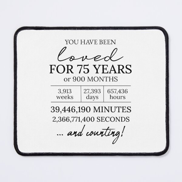 Item preview, You Have Been Loved for 75 Years designed and sold by SimplyDefined.