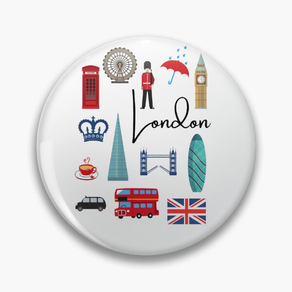 Item preview, London stickers, London sparkles, London iconic buildings on a wallpaper designed and sold by Coolparrotgirl.