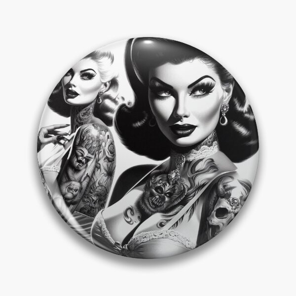 Item preview, Old School Tattoo Girls designed and sold by PulpVintage.