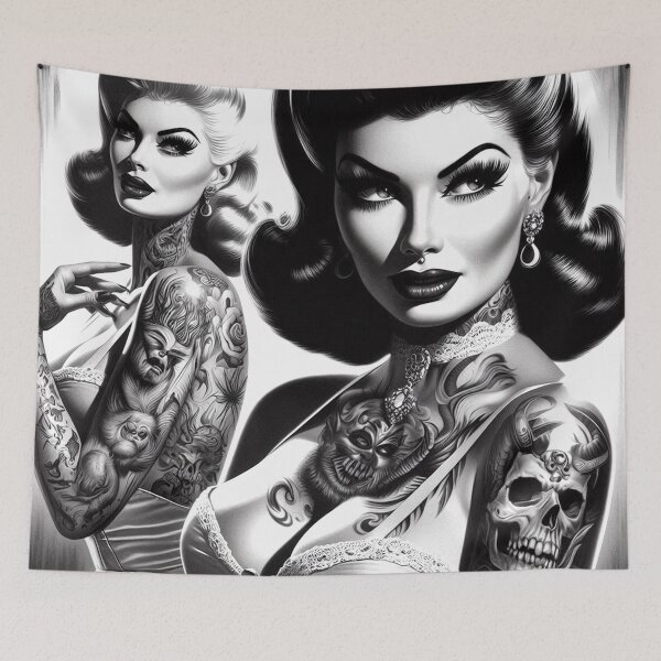 Item preview, Old School Tattoo Girls designed and sold by PulpVintage.