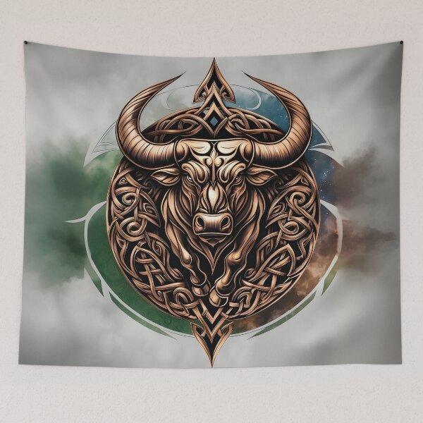 Item preview, Tribal Zodiac - Taurus the Earthbound Bull | LaLi Designs designed and sold by LaLi-Designs.