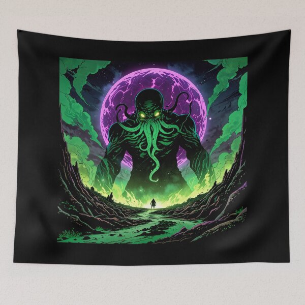 Item preview, Cthulhu the evil all seeing Eldritch Lovecraftian God Anime Manga style art designed and sold by Vintage Designs +.