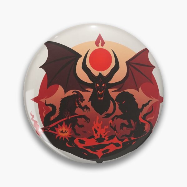 Item preview, Satan with his minions in Hell a Hellscape cool design designed and sold by Vintage Designs +.