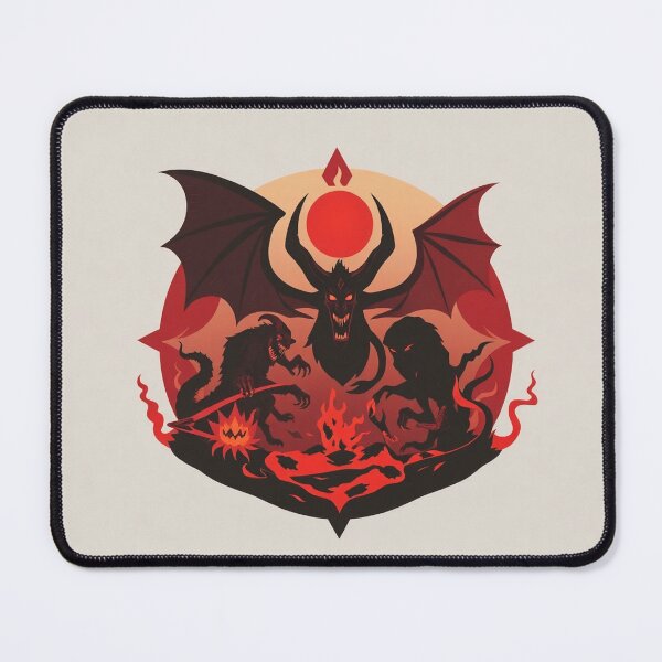 Item preview, Satan with his minions in Hell a Hellscape cool design designed and sold by Vintage Designs +.
