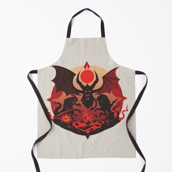 Item preview, Satan with his minions in Hell a Hellscape cool design designed and sold by Vintage Designs +.