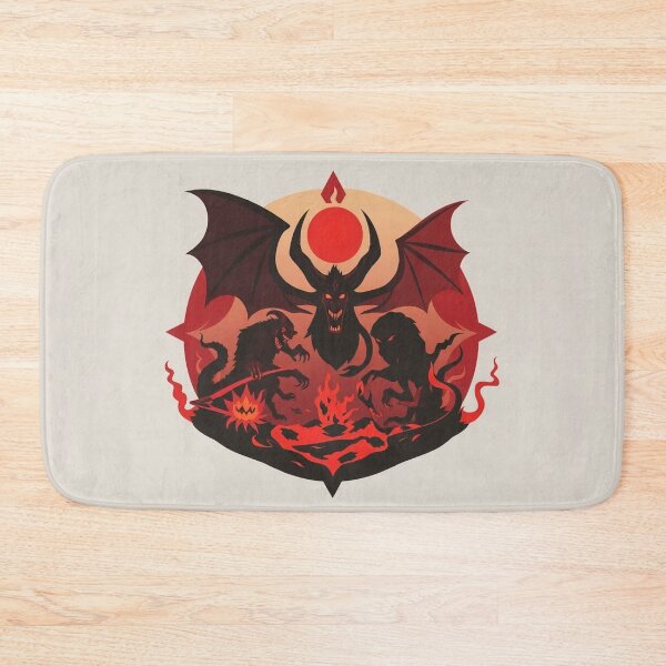 Item preview, Satan with his minions in Hell a Hellscape cool design designed and sold by Vintage Designs +.