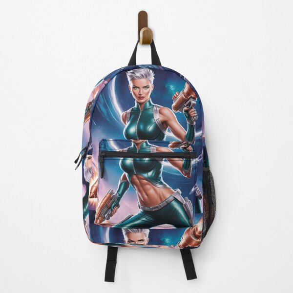 Item preview, Cool Space Heroine scifi art painting cool 50s style science fiction art poster designed and sold by Vintage Designs +.