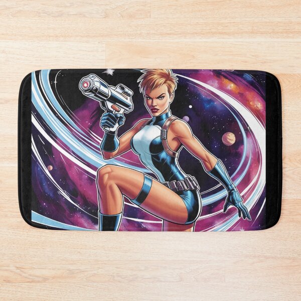 Item preview,  Cool Space Heroine scifi art painting cool 50s style science fiction art poster designed and sold by Vintage Designs +.