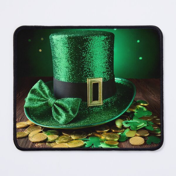 Item preview, Top Hat Glittery Green Decorated St. Patrick’s Day designed and sold by MigWhimsy.