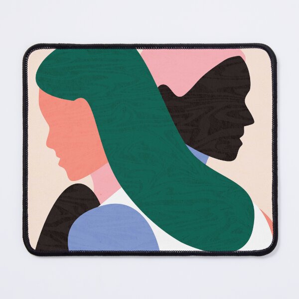 Item preview, Intertwined Identities, Overlapping Figures, Abstract Minimalist Modern Art, Duality Connection Aesthetic designed and sold by Kintsugi99.