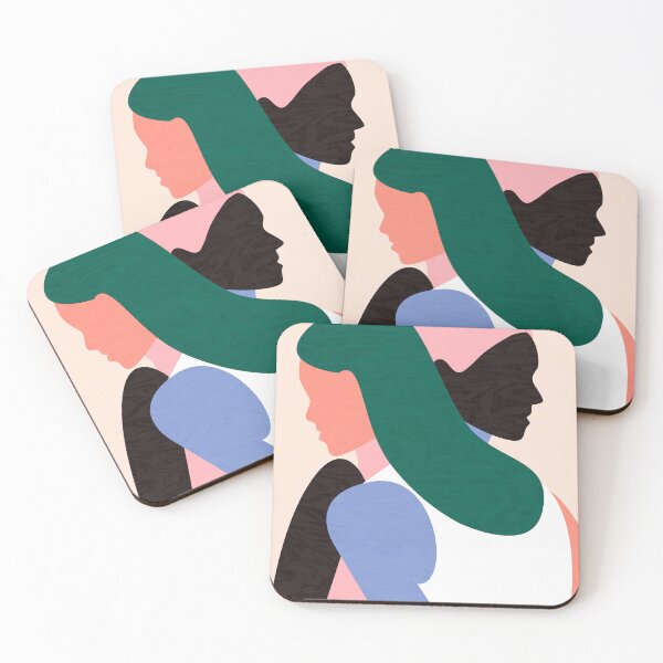 Item preview, Intertwined Identities, Overlapping Figures, Abstract Minimalist Modern Art, Duality Connection Aesthetic designed and sold by Kintsugi99.