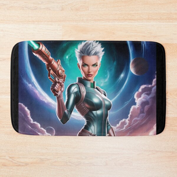 Item preview,  Cool Space Heroine scifi art painting cool 50s style science fiction art poster designed and sold by Vintage Designs +.
