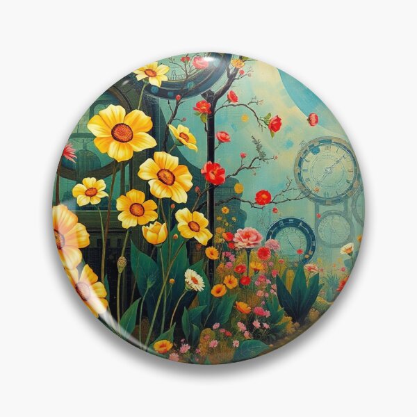 Item preview, A Beautiful Flower Garden painting inspired by Gustav Klimt designed and sold by Vintage Designs +.