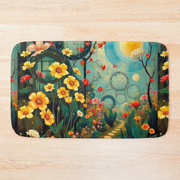 Item preview, A Beautiful Flower Garden painting inspired by Gustav Klimt designed and sold by Vintage Designs +.