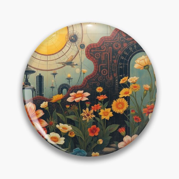 Item preview,  A Beautiful Flower Garden painting inspired by Gustav Klimt designed and sold by Vintage Designs +.