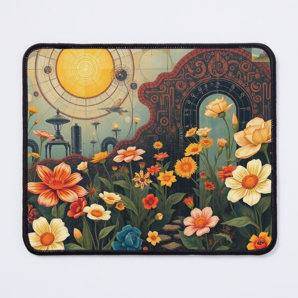 Item preview, A Beautiful Flower Garden painting inspired by Gustav Klimt designed and sold by Vintage Designs +.