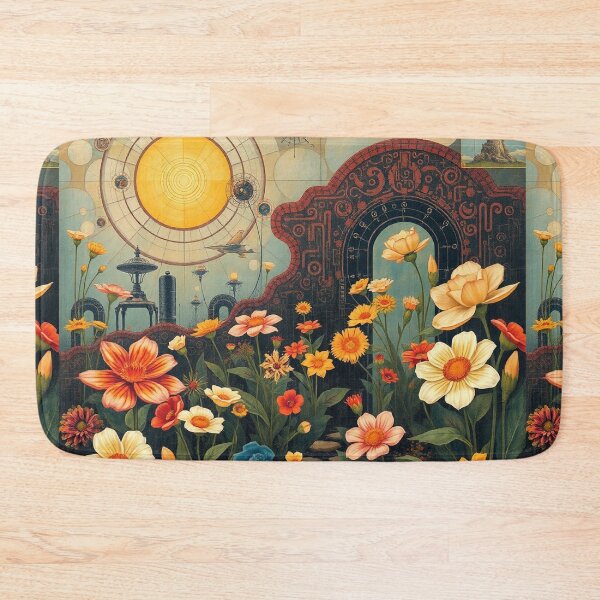 Item preview,  A Beautiful Flower Garden painting inspired by Gustav Klimt designed and sold by Vintage Designs +.