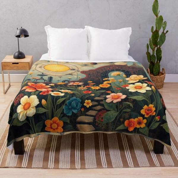 Item preview,  A Beautiful Flower Garden painting inspired by Gustav Klimt designed and sold by Vintage Designs +.