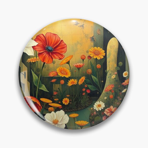 Item preview,  A Beautiful Flower Garden painting inspired by Gustav Klimt designed and sold by Vintage Designs +.