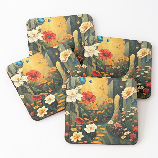 Item preview,  A Beautiful Flower Garden painting inspired by Gustav Klimt designed and sold by Vintage Designs +.