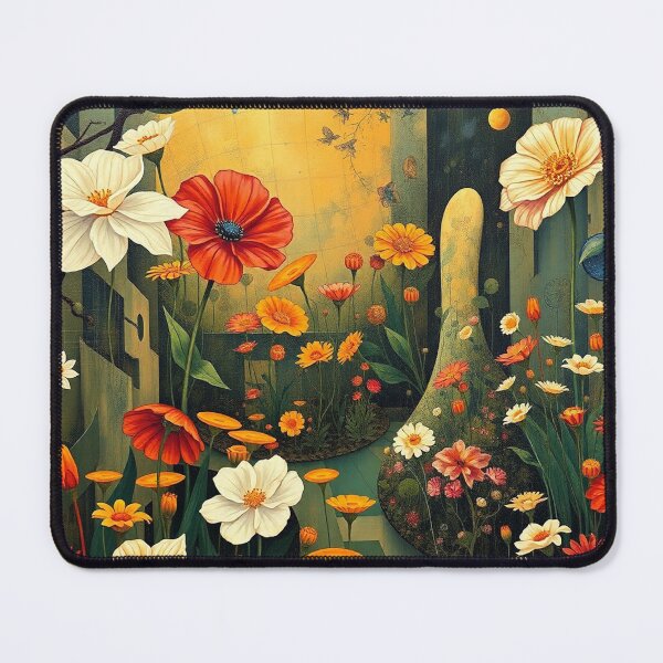 Item preview, A Beautiful Flower Garden painting inspired by Gustav Klimt designed and sold by Vintage Designs +.