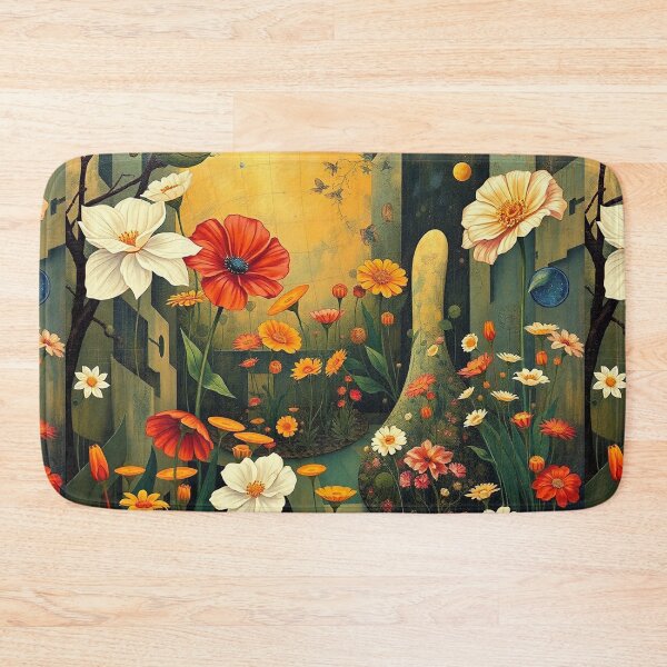 Item preview,  A Beautiful Flower Garden painting inspired by Gustav Klimt designed and sold by Vintage Designs +.