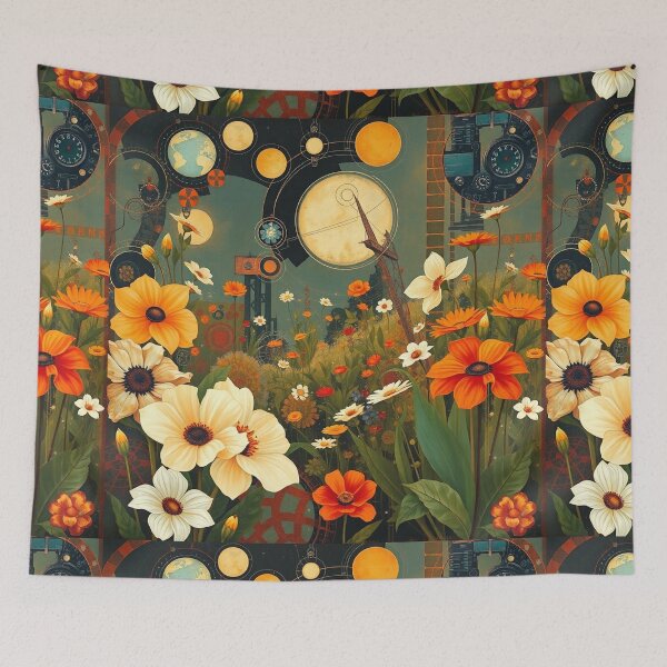 Item preview,  A Beautiful Flower Garden painting inspired by Gustav Klimt designed and sold by Vintage Designs +.