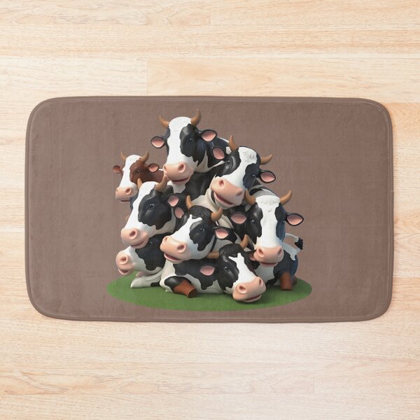Item preview, Playful Cow Pile - Cute and Funny Stacked Cows designed and sold by FarmOfCuties.