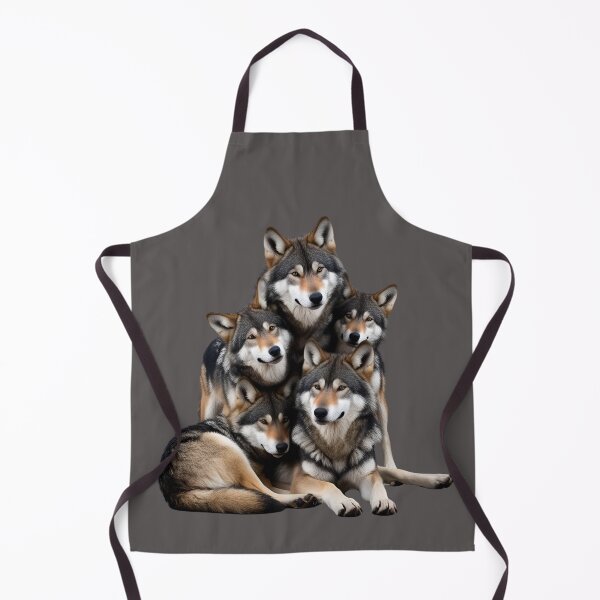 Item preview, Adorable Wolves - Cute Wolf Pack Posing Together designed and sold by FarmOfCuties.