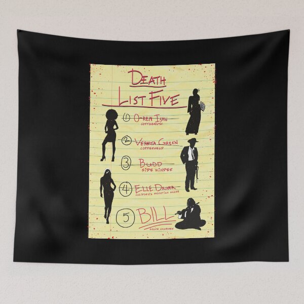 Item preview, Kill Bill Death List 5 designed and sold by Candywrap Studio.