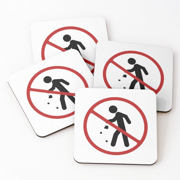 Item preview, Prohibited Litter Sign, Black, Red, White Signage, No Rubbish  designed and sold by AASparksDesigns.