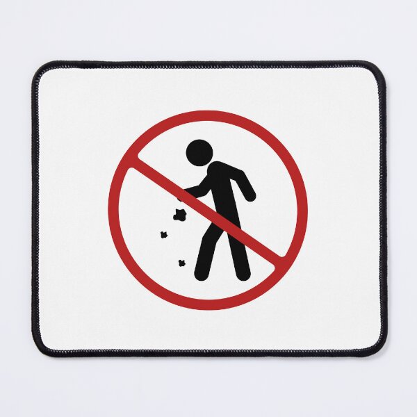 Item preview, Prohibited Litter Sign, Black, Red, White Signage, No Rubbish  designed and sold by AASparksDesigns.