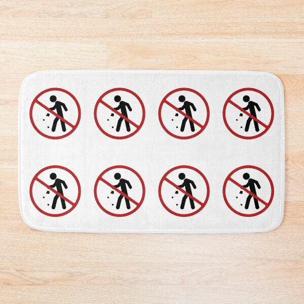 Item preview, Prohibited Litter Sign, Black, Red, White Signage, No Rubbish  designed and sold by AASparksDesigns.