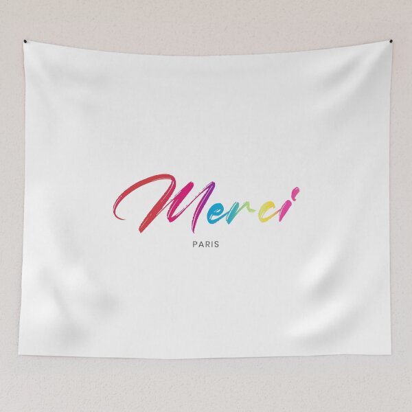 Item preview, Merci Paris – Vibrant Artistic Typography designed and sold by Ramona-Gliga.