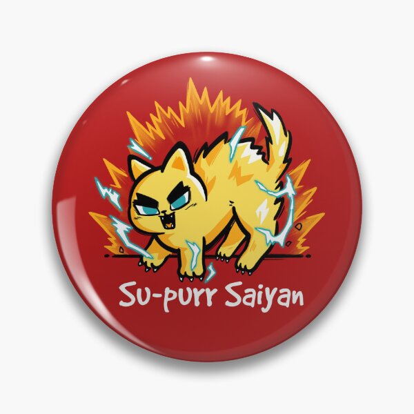 Item preview, Supurr saiyan cat designed and sold by NemiMakeit.