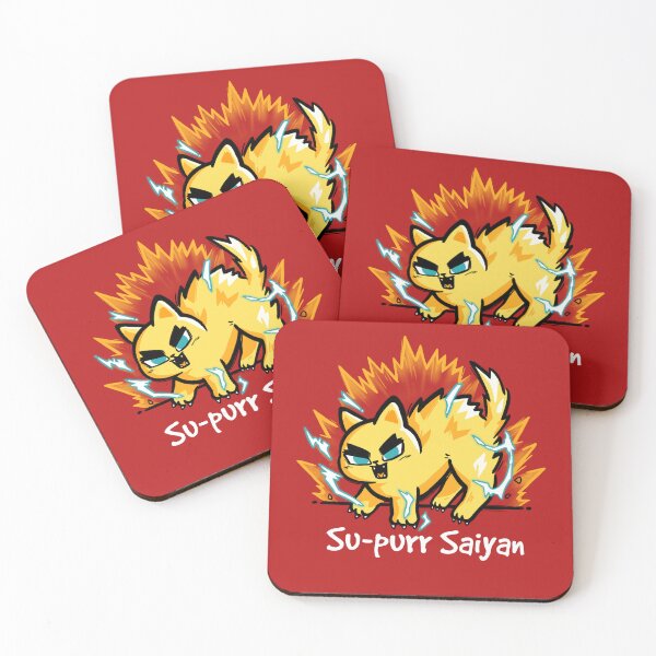 Item preview, Supurr saiyan cat designed and sold by NemiMakeit.